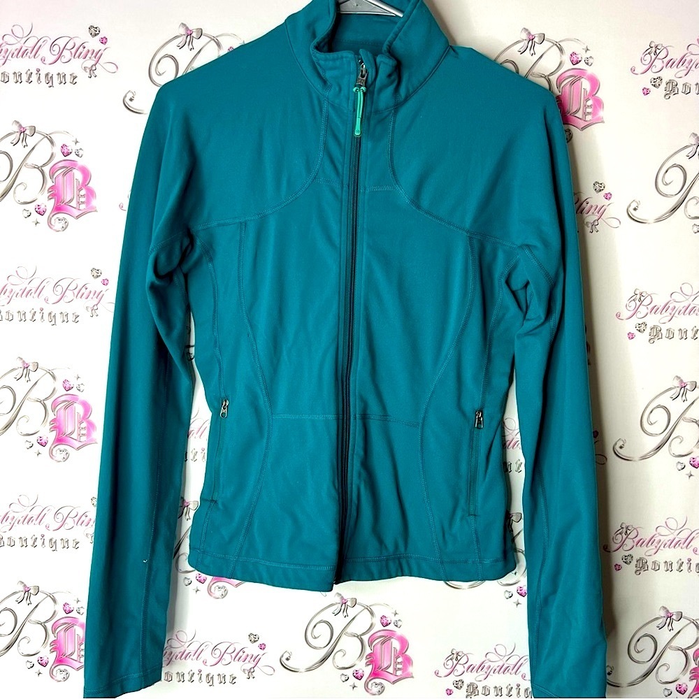 Lululemon define Teal Utility Jacket with High Collar and Full-Length Zipper